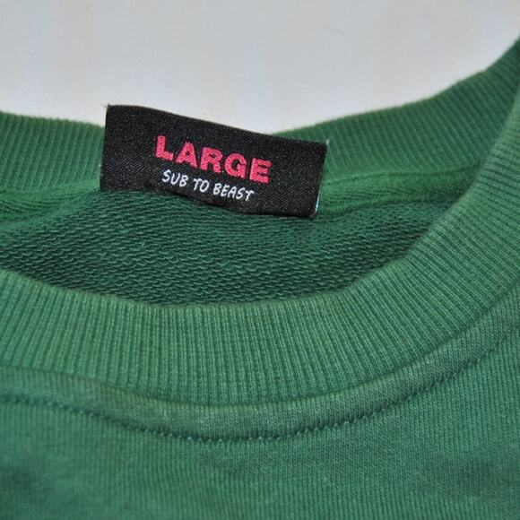 Mr.Beast Hiking Club Crewneck Sweater Green - Picture 6 of 10